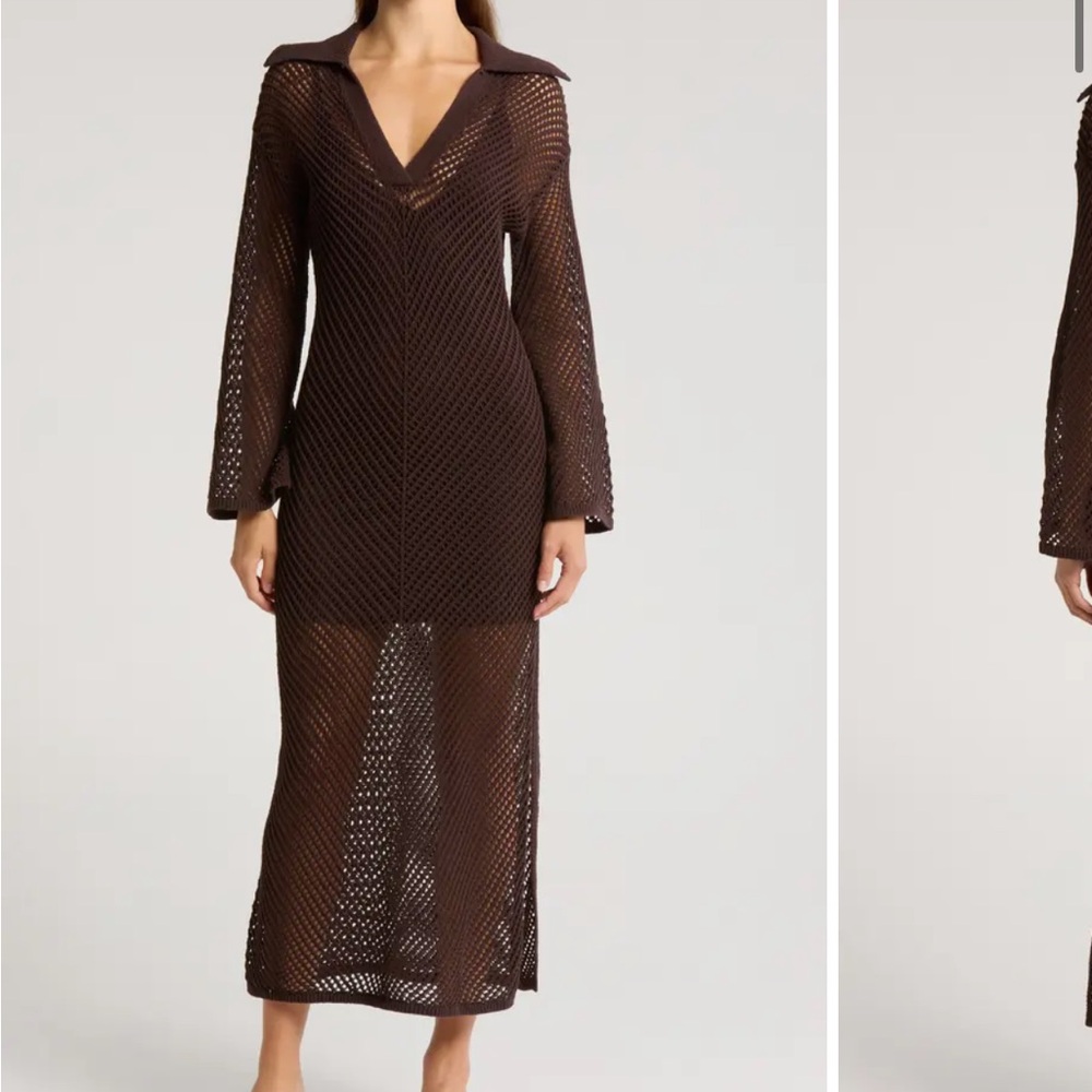 NWT‎ A.L.C Freya Long Sleeve Open Stitch Dress
